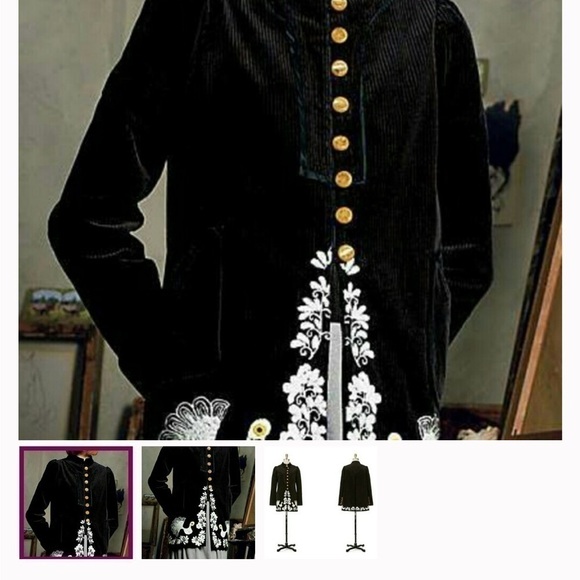 Anthropologie Embroidered Corduroy Jacket - Picture 7 of 7